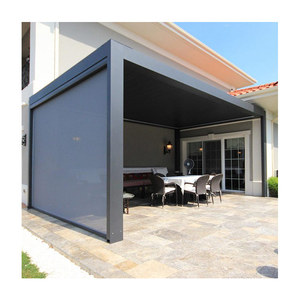 Voile d'ombrage motorisé en aluminium Polyester, pare-vent avec fermeture éclair, imperméable, pour l'extérieur, patio, 5% pouces - Product Image 5