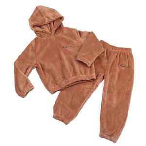 Meilleur prix, vêtements pour filles en polaire corail doux de haute qualité, ensemble de vêtements pour enfants, pyjamas d'hiver pour enfants - Product Image 6