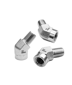 Raccords hydrauliques en acier à 45 degrés, <span class=keywords><strong>mâle</strong></span> vers <span class=keywords><strong>femelle</strong></span>, NPTF, solides - Product Image 3