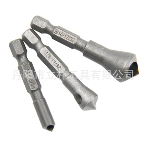 3Pc Hexagonal Shank Countersink Drill 90 Degree Imperial Beveling Tool For Nonferrous Metals Bright Uncoated - Product Image 2