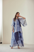 Robe longue élégante en mousseline de soie à fleurs pour femme, style bohème décontracté pour soirée, mode éco-responsable, qualité supérieure