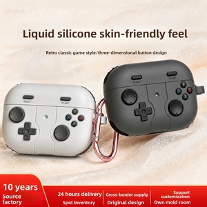 Étui <span class=keywords><strong>de</strong></span> protection en gel <span class=keywords><strong>de</strong></span> silicone au design <span class=keywords><strong>de</strong></span> console <span class=keywords><strong>de</strong></span> jeu rétro pour <span class=keywords><strong>AirPods</strong></span> 4 / <span class=keywords><strong>AirPods</strong></span> Pro 3e génération, antichoc et anti-rayures - Product Image 2