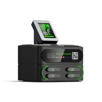 Estación de carga de teléfono personalizada con 4 ranuras Business Stack Sharing Power Bank Locker Fasti Chargers Teléfono celular Kiosco de carga PAX