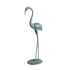 Hoge Kwaliteit Gietijzeren Tuin Ornamenten Antieke Aluminium Crane Sculptuur Dier Decoratie Outdoor Tuin Bronzen Sculptuur