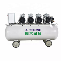 Le compresseur d'air silencieux sans huile 150L/min usine le compresseur d'air industriel avec le réservoir de 70 litres