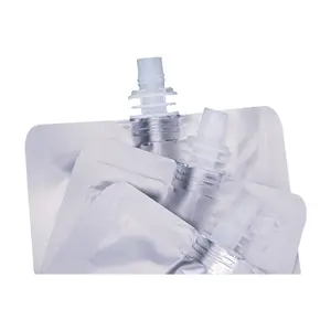 Zakzak Sap Aluminium Plastic Zak Stro Binnen Vloeibare Zak Aluminiumfolie Tuit Stand Up Pouch