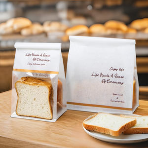 Emballage de pain personnalisé sac à fond carré pour <span class=keywords><strong>tranche</strong></span> de pain grillé emballage de boulangerie transparent sac d'impression de qualité alimentaire en PET - Product Image 5