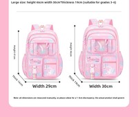 Sac à dos d'école primaire arc-en-ciel pour filles, de la 1ère à la 3ème année, léger, en Oxford, logo personnalisé, MOQ 200