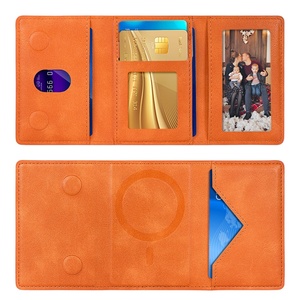 Fashion Tri-fold PU Leather Colorful <b>Phone</b> Card Holder Multi-functional <b>Phone</b> Back Magnetic Card Wallets - Product Image 5