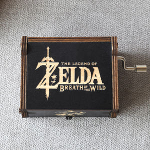 Новые товары, Высококачественная деревянная музыкальная шкатулка zelda с ручным приводом для отца - Product Image 1