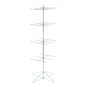 Rotierender Metall chrom draht 4 Ebenen Boden Display Spinner <span class=keywords><strong>Rack</strong></span> für Boutique - Product Image 1