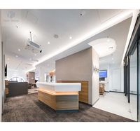 Comptoir d'accueil en pierre artificielle écologique moderne et artistique pour hôtel, hôpital, école et usage commercial en centre commercial