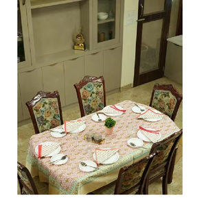 Manteles Elegantes Tejidos Modernos con Estampado Floral Cuadrado, de Algodón Premium, Duraderos, Impermeables y Ecológicos para Mesa de Comedor - Product Image 1
