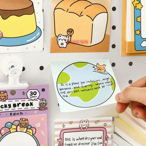 Bloc-notes Post-it Série Happy Adventurer, mignon dessin animé, notes d'apprentissage, notes de <span class=keywords><strong>bureau</strong></span>, papier à messages, notes adhésives 1891 - Product Image 4