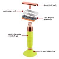 Nouveau design Rasoir corporel portable en acier inoxydable 4 couleurs pour femmes