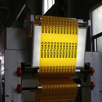 Ruban de signalisation jaune 3 pouces x 1000 pieds, résistant aux intempéries, en LDPE, non adhésif, prix usine, pour OEM et approvisionnement en gros