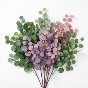 FANCY Haute Qualité 90cm Feuilles d'Eucalyptus Artificielles en Soie à Tige Unique pour Décoration Intérieure et Extérieure - Product Image 2