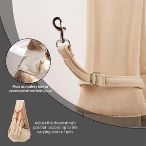 Pet Carrier Crossbody & <b>Backpack</b> with Phone Pocket & Safety Clasp for Small Dogs <b>Cats</b> Up to 16lbs, Walking Camping Daily Use - Product Image 4