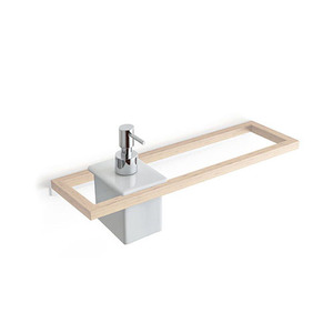 Distributeur de savon en bambou Solo Dosasapone 107x76x170 mm, support mural pour savon liquide - Product Image 1