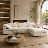 Sofá Cama Moderno para Sala de Estar, Muebles de Lujo para Villas, Cómodo para Vestíbulos de Hoteles Cinco Estrellas
