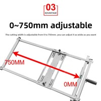 Plaque de guidage de précision pour scie circulaire, base de machine de découpe pour le travail du bois avec échelle, pour découpeuse de marbre et scie de table DIY