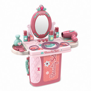 Set de Maquillaje de Juguete para Niñas, en Caja de Regalo Tipo Maleta, Color Rosa, Cosméticos de Juguete para Niñas - Product Image 1