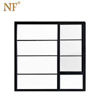 Marcos de ventana con bisagras verticales de aluminio marrón con rejillas de ventana lowes