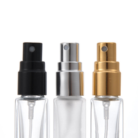 Flacon d'échantillon de parfum portable en verre épais avec pompe pulvérisatrice, rond, 3ml, 5ml, 8ml, 10ml, 15ml, en verre recyclable