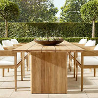 Table et chaises de salle à manger d'extérieur Alibaba de qualité supérieure en bois massif pour hôtels, cours et villas – Vente en gros