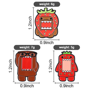 Lindo Pin Esmaltado de Fresa <span class=keywords><strong>Domo</strong></span> <span class=keywords><strong>Kun</strong></span>, 3 Estilos, Broche de Monstruo Frutal, Regalos Promocionales Personalizables para Decoración de Mochilas - Product Image 6