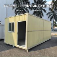 Casas Contenedor Plegables Prefabricadas de Entrega Rápida Directa de Fábrica, Dormitorio Temporal con Techo de Acero, Módulo Móvil para Camping