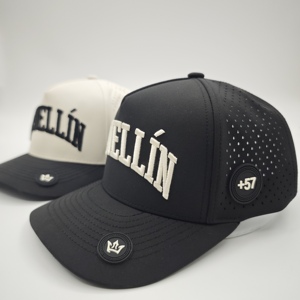 Gorra de Golf Impermeable de 5 Paneles de Tela Sostenible, Logotipo Bordado Personalizado, MOQ Bajo, OEM, Perforada con Láser, Ecológica, Deportiva - Product Image 5