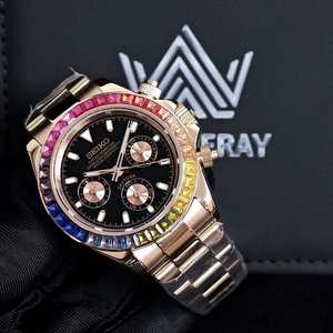 Montre mécanique automatique pour homme de luxe, de bonne qualité, en acier inoxydable, avec bracelet de 20 mm de largeur, étanche - Product Image 1