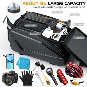 Muestra gratis bolsa de ciclismo al aire libre de gran capacidad para viajes de larga distancia nueva bolsa de sillín de asiento trasero impermeable viaje de motocicleta - Product Image 3