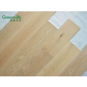 Suelo de madera real, <span class=keywords><strong>parquet</strong></span> de madera maciza, Blanco lavado, precio de fabricante barato, suelo de roble de ingeniería - Product Image 5