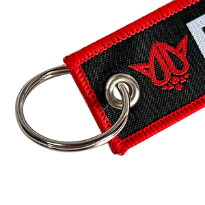 Personalisierter Doppelseitiger Polyester-Schlüsselanhänger mit Logo, Gewebt, mit Einzelner Metallschlaufe und Flugzeug-Stickerei, Individueller Aufnäher - Product Image 4