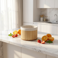 Panier de rangement mini pliable en bambou tressé écologique, très demandé