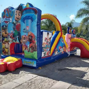 High quality inflatable water slide factory price customized backyard moonwalk bouncer playground bounce house with slide