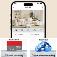 Mini caméra solaire 4G LTE avec vision nocturne et stockage dans le cloud, zoom 12x, audio bidirectionnel pour la sécurité domestique