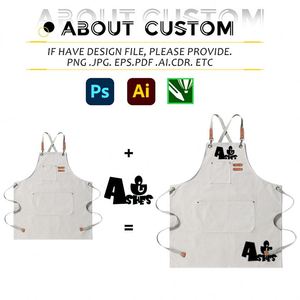 Cross-border Wholesale <b>Apron</b> Custom logo <b>Kitchen</b> <b>Apron</b> Waterproof and Oil-proof Thickened Cotton <b>Apron</b> with Custom logo - Product Image 3