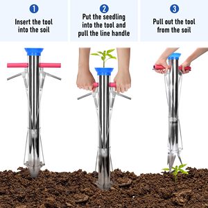 Transplanteur <span class=keywords><strong>de</strong></span> semis à long manche bulbe planteur outils légumes manuel plante transplanteur en acier inoxydable plantation outils <span class=keywords><strong>de</strong></span> jardin - Product Image 6