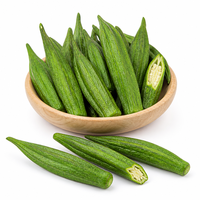 Knapperige Okra Snack Groothandel Gedroogde Okra Groentesnack OEM Private Label Fabriek Export Leverancier Winkelklare