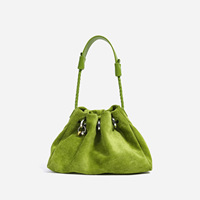 2026 Niche Design Dameshandtas High-End Vetersluiting Echt Leder Canvas Voering Zachte Handgreep Gelukkige Dubbele Handgrepen Open Sluiting