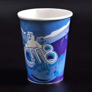 Taza de refrescos desechable con pajita, logotipo personalizado impreso - Product Image 1
