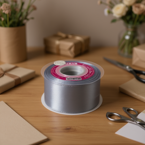 Ilan Satin <b>Ribbon</b> 5.0cm 25Y Gris Denim D-42 - Product Image 2