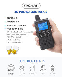 <span class=keywords><strong>Radio</strong></span> mobile numérique portable rechargeable 4G LTE compatible réseau public avec prise en charge de la carte SIM et <span class=keywords><strong>radio</strong></span> mobile compatible GSM - Product Image 2