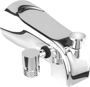 Inverseur de bec de <span class=keywords><strong>baignoire</strong></span> intégré avec connexion de tuyau de douche de pluie Chrome poli ABS + robinet de <span class=keywords><strong>baignoire</strong></span> en zinc finition 1/2 \ "ou 3/4 \" - Product Image 4