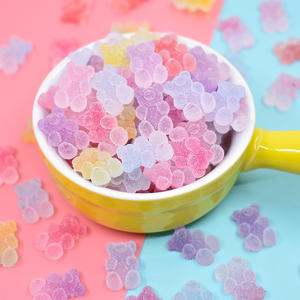 Oso de goma de resina epoxi Multicolor, 17x11mm, para collar, llavero, colgante, accesorios de fabricación DIY - Product Image 5