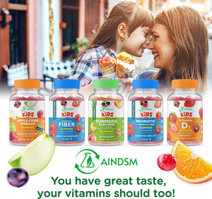 Wholesale <b>Kids</b> Probiotic Gummies with Prebiotics & <b>Vitamin</b> <b>C</b> Digestive & Immune Support HACCP Certified 60 Gummies/Bottle - Product Image 5