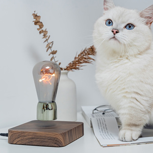 HCNT LED Table Rotating Floating Heart Wick Bulb ABS Magnetic Levitating Design Touch Control Middle Plug-In Personalized Home - Product Image 4
